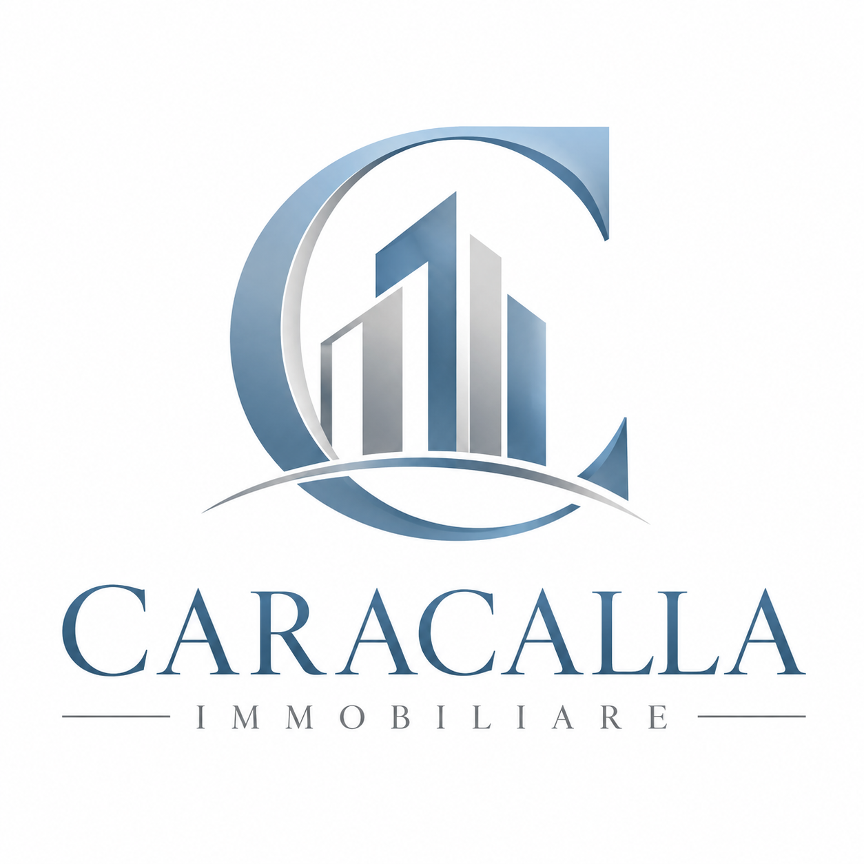 Caracalla Immobiliare — logo blu e argento